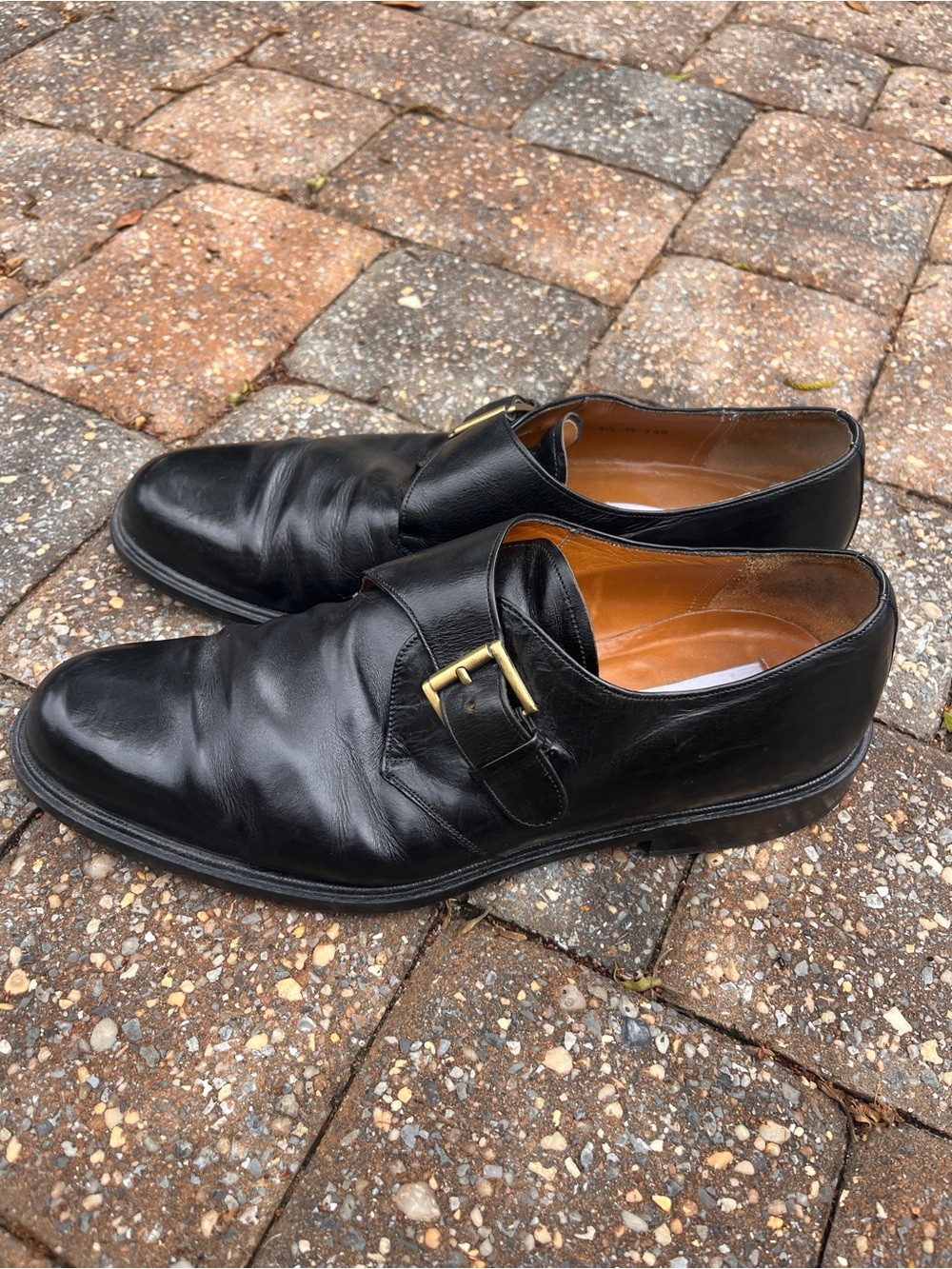 Mezlan Tortosa Monk Strap Cap Toe Dress Shoes Black Leather Size 9.5 View 2